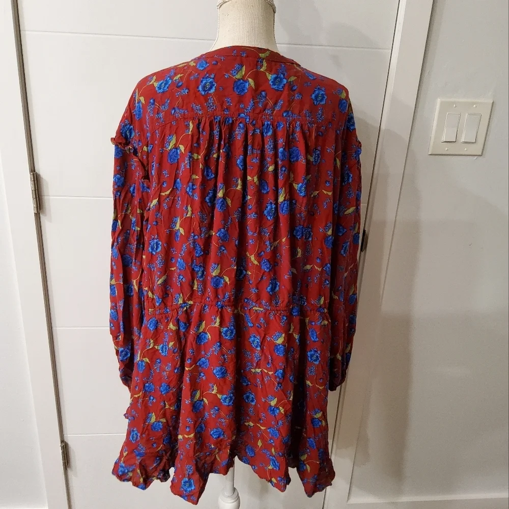 Free People Flower Fields Mini Oversize Dress Size XL